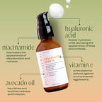 InstaNatural Niacinamide Face Serum, Hydrates, Soothes, Reduces Irritation, Redness, Lines, Wrinkles, and Other Signs of Aging, with Hyaluronic Acid and Vitamin E, 2 Fl Oz