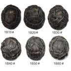 FACE MIRACLE Lace Front Mens Toupee Human Hair System Swiss Lace Center Toupee for Men Thin Skin PU Around Hair Replacement System V-Looped Mens Hair Wig Units 6"X9" 1B# OFF BLACK