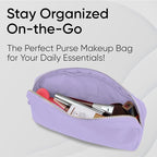 DANCOUR Nylon Makeup Bags for Women Large Preppy Travel Toiletry Pouch Cosmetic Bag Makeup Organizer