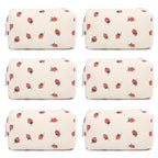 SOIDRAM Makeup Bag Preppy Cosmetic Bag Bulk Makeup Pouch Personalize Travel Toiletry Bag Organizer Cute DIY Makeup Brushes Storage Bag for Women