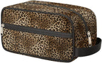 Fashion Leopard Tiger Skin Travel Toiletry Bag for Women Men Lightweight Cosmetic Makeup Bag Organizer Waterproof Shaving Bag Dopp Kit with Large Capacity for Toiletries and Shaving Accessories