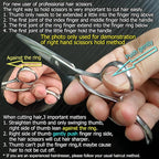 5.5 Inch Hair Cutting Scissors Barber Hair Shears Professional Haircut Scissors Hair Cut 440c Hairdresser Barber Shears KINSARO for Hairdresser Barbershop or Home Use