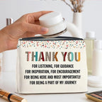 Thank You Gifts for Women Makeup Bag, Appreciation Gifts for Boss Coworkers Teacher Friends, Thank You for Being Part of My Journey Cosmetic Bag Zipper Makeup Pouch