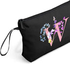 SEAMOON Women Birthday Unique Maid of Honor Friendship Gifts for Women Sister Bridesmaid Bride Personalized Travel Makeup Cosmetic Bag with Mirror Valentines Mothers Day Christmas Graduation W