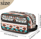 Aztec Ethnic Aztec Geometric Travel Toiletry Bag for Women Men Organizer Cosmetic Makeup Bag Waterproof Lightweight Shaving Bag Dopp Kit Large Capacity for Toiletries and Shaving Accessories