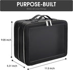 Clear Makeup Bag,Large Toiletry Case for Women,PU Leather Travel Cosmetic Bag,Detachable Makeup Case,Double Compartment Make up Organizer