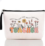 Teacher Gifts Makeup Bag Must Haves Birthday Gifts for Women Female Educator Coworker Teacher Thank You Gift Floral Cosmetic Bag Graduation Gift