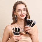 Bueart Design 16Pcs Makeup Brushes Set with Classic Holder,Premium Ultra Soft Professional Make up Brushes for Foundation,Blush,Powder,Highlighter,Contour,Eyeshadow