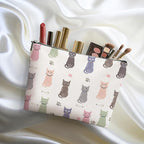Cute Cat Makeup Bag Cat Gifts Cosmetic Bag Cat Lover Gifts for Women Girls Friends Wife Cat Themed Gifts Cat Stuff Travel Organizer Zipper Pouch Graduation Birthday Friendship Gifts