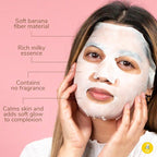 FACETORY K Beauty Face Mask Skin Care - OATS MY BANANAS CALMING Sheet Mask with Oat Extract | Milky Essence Soothes & Moisturizes (5 Pack)