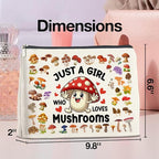 Mushroom Gifts Makeup Bag Mushroom Gifts for Women Teen Girls Sister Friend, Mushroom Lovers Gifts, Just a Girl Who Loves Mushrooms Zipper Makeup Pouch