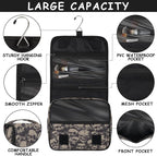 Travel Toiletry Bag for Women & Men Bohemian Skull Cool Hanging Cosmetic Organizer Portable Waterproof Makeup Case Make Up Bag with Compartments Travel Essentials for Bathroom Shower