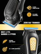 Hair Clippers & Trimmer for Men,Professional Barber Clippers and Trimmers Set,Mens Cordless Hair Clipper for Barbers Haircut Kit,Beard Trimmer,Rechargeable Electric Shaver