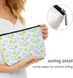 Tennis Gifts, Inspirational Tennis Makeup Bag, Tennis Accessories Tennis Gift Cosmetic Bag Toiletry Bag, Tennis Player Graduation Birthday Gifts for Women Girls Tennis Lovers Sister Coworker