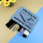 Hairdresser Gifts Hair Stylist Makeup Bag Hairstylist Present Cosmetic Bags Funny Hair Dresser Gift Christmas Graduation Birthday Present for Hairdresser Barber Salon Blue Cosmetic Pouch Makeup Case