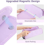 MOKURA Hot Hair Tools Travel Bag with Heat Resistant Mat Removable, Hair Accessories Organizer Case, Women Travel Essentials, Storage Pouch for Curling Iron Straightener Flat Iron Hair Dryer, Purple