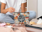 Preppy Makeup Bags for Women,Trendy Retro Daisy Sunshine Makeup Bag Cute Floral Here Comes Summer Boho Inspirational Cosmetic Bag Gift for Teen Girls,Birthday Gifts for Women