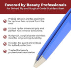 Venus by Regine Slant Tweezers - Handmade Precision Tool for Women & Men, 25-Degree Angle for Shaping Eyebrows & Grooming Facial Contours, Suitable for Eyebrow & Facial Hair Removal (Navy)