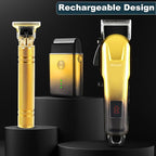 Hair Clippers Set for Men,Hair Clipper Trimmer with LED Display, Professional Cordless Hair Clipper Shaver Beard Trimmer, Hair Cutting Machine for Men, Holiday Gift for Him Father's Day Gift