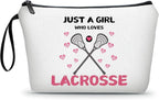 Lacrosse Gifts for Girls - Cosmetic Makeup Bag & Team Gifts for Women