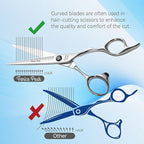 Fenice Peak CNC Professional Hair Cutting Scissors 6.0 Inch Sharp Convex Blade Barber Shears Made of VG10 Japanese Stainless Steel with Adjustment Screw for Salon Hairdressing and Home User