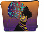 Makeup Bag African Woman Makeup Bags For Purse Pouch, Traditional Black African Woman Travel Toiletry Bag Cosmetic Bag Makeup Bags Flax Makeup Organizer Bag Pencil Pouch For Man Woman