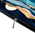 Cute Makeup Bag for Purse Canvas Waterproof Funny Cosmetic Bags for Women Zipper Travel Toiletry Pouch-Mountain Moon Lake Makeup Bags