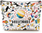Christmas Thank You Gifts, Volleyball Gifts for Women Volleyball Makeup Bag Cosmetic Bag Toiletry Bag Zipper Pouch for Women Sister Friend Volleyballs Lover Teacher Coach Birthday Friendship