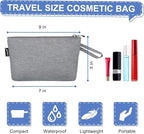 Gloppie Makeup Bag for Purse Travel Cosmetic Bag for Women Small Zipper Makeup Pouch Grey