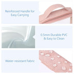 PACKISM TSA Approved Toiletry Bag, 3 Pack Clear Makeup Bags with Handle Large Opening, Clear Toiletry Bags Fit Carry-on Travel Essentials, Quart-sized Travel Bags for Toiletries, Rose Pink