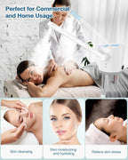 Kingsteam 2 in 1 Hot and Cold Facial Steamer, 30 Min Timer, Ionic Facial Steamer for Home, Esthetician, Professional Nano Water Mist with Large Water Volume for Beauty Salons - Ozone Facial Sprayer