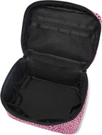 Makeup Bag, Pink Leopard Travel Makeup Organizer Bag Cosmetic Cases Toiletry Bags for Girl Women Ladies