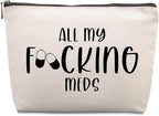 Funny Med Bag for Traveling, Funny Medicine Bag Makeup Bag Gifts Dental Gifts Nurse Assistant Gift Pill Bags Medicine Pouch for Travel, Med Bags Storage for Women Patient Gift