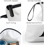 SEAMOON Women Birthday Unique Maid of Honor Friendship Gifts for Women Sister Bridesmaid Bride Personalized Travel Makeup Cosmetic Bag with Mirror Valentines Mothers Day Christmas Graduation W