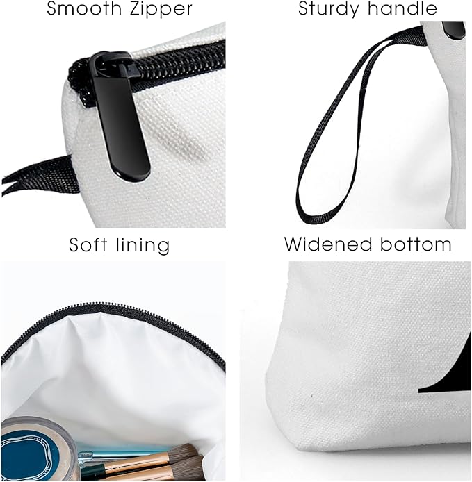 SEAMOON Women Birthday Unique Maid of Honor Friendship Gifts for Women Sister Bridesmaid Bride Personalized Travel Makeup Cosmetic Bag with Mirror Valentines Mothers Day Christmas Graduation W