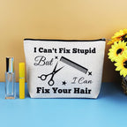 Hairdresser Gifts Hair Stylist Makeup Bag Hair Stylist Gifts Cosmetic Bags Funny Hair Dresser Gift Cosmetic Pouch Zipper Makeup Case Christmas Inspirational Graduation Gift for Hairdresser