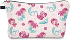 Cute Travel Makeup Bag Cosmetic Bag Small Pouch Gift for Women (Pink Mermaid)