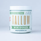 Whipped Tallow 24oz - All Natural Face Cream + Whole Body Moisturizer for Dry Skin - Made With Eucalyptus Oil - No Preservatives, Parabens or Seed Oils -USA Made (Eucalyptus Tea Tree)