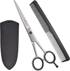 Professional 6.5” Hair Cutting Scissor with Comb– Sharp and Hairdressing Scissors Barber Shears Stainless Steel Hair Cutting Shears for Men & Women Precision Blades for Salon with Adjustment Screw