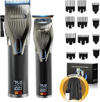 Hair Clipper for Men, Professional Electric Hair Cutting & Trimmers Set with 7500RPM Powerful Motor & LCD Display, Mens Cordless Hair Grooming Kit Barbers Haircut, Gift for Birthday Christmas