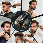 Hair Clipper for Men, Professional Electric Hair Cutting & Trimmers Set with 7500RPM Powerful Motor & LCD Display, Mens Cordless Hair Grooming Kit Barbers Haircut, Gift for Birthday Christmas