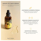 PATTERN Beauty by Tracee Ellis Ross Argan Oil Hair Serum, 3.9 Fl Oz, Rich Moisture and Shine Boost for Curlies, Coilies and Tight-Textured Hair, 3a-4c