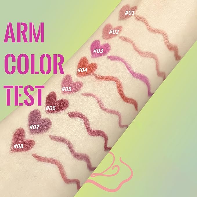 Matte Finish Lip liner and Nourishing Lip Gloss Kit for Women, High Pigmented Natural Nude Pink Red Brown Lip Pencil Makeup Long Lasting Moisturizing Plumping Lip Oil Gloss Winter Care (#05)