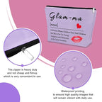 Sazuwu Grandma Makeup Bag Purple Gifts for New Grandma Grandmother Grandma to Be Cosmetic Bag Mothers Day Birthday Travel Pouch