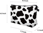 Cute Travel Makeup Bag Cosmetic Bag Small Pouch Gift for Women (Cow Print)
