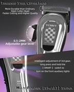 Hair Clippers for Men Cordless&Corded Barber Clippers for Hair Cutting & Grooming Professional Hair Trimmer for Men Rechargeable Hair Trimmer Kit for Household (Silvery)