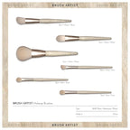 BRUSH ARTIST 13 PCs Premium Synthetic Champagne Makeup Brush Set with Cotton Cosmetic Bag, Foundation Sponge, Face Powder Brush, Contour Brush, Blush Brush, Eyeshadow Brush, Concealer Brush