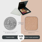 Magnetic Single Shimmer Champagne Eyeshadow with Metal Pan, Pressed Powder Eyeshadow Refill Pan, Pastel Highlight Shadow for Empty Magnetic Palette (Champagne Glow)