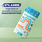Megababe Mega Thigh Rescue | Jumbo Size Anti-Chafe Stick | Prevents Skin Chafe & Irritation | Thighs, arms, Bra-Lines & More | Summer Vacation Essentials | 3.25oz (Pack of 1)