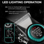 VGR 001 & 977 Professional Hair Clippers for Men, Cordless Barber Clippers and Zero Gap Trimmers Set, DLC Coating Blade Hair Cutting Kit with LED Display, USB Rechargeable Barber Set(Black)